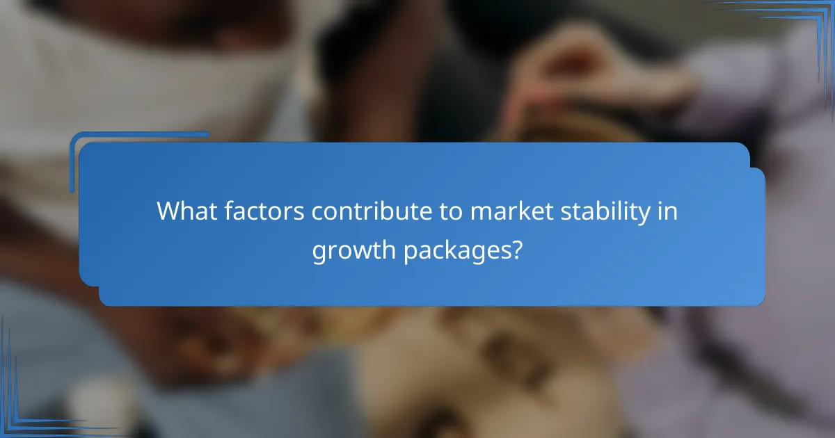 What factors contribute to market stability in growth packages?